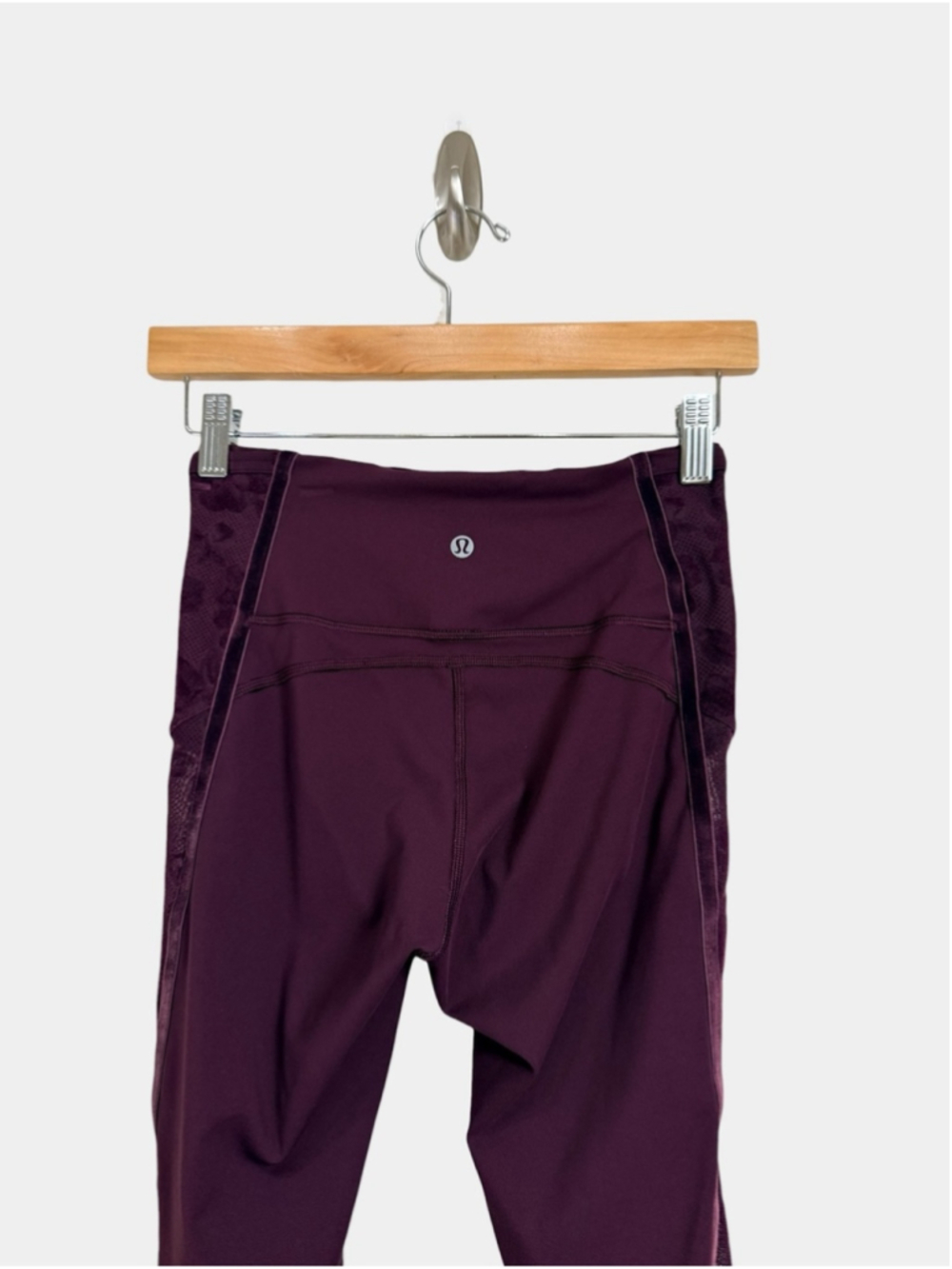 SPECIAL EDITION LULULEMON Wunder Under Crop Maroon Floral Mesh Leggings, Sz 4 - Picture 10 of 15